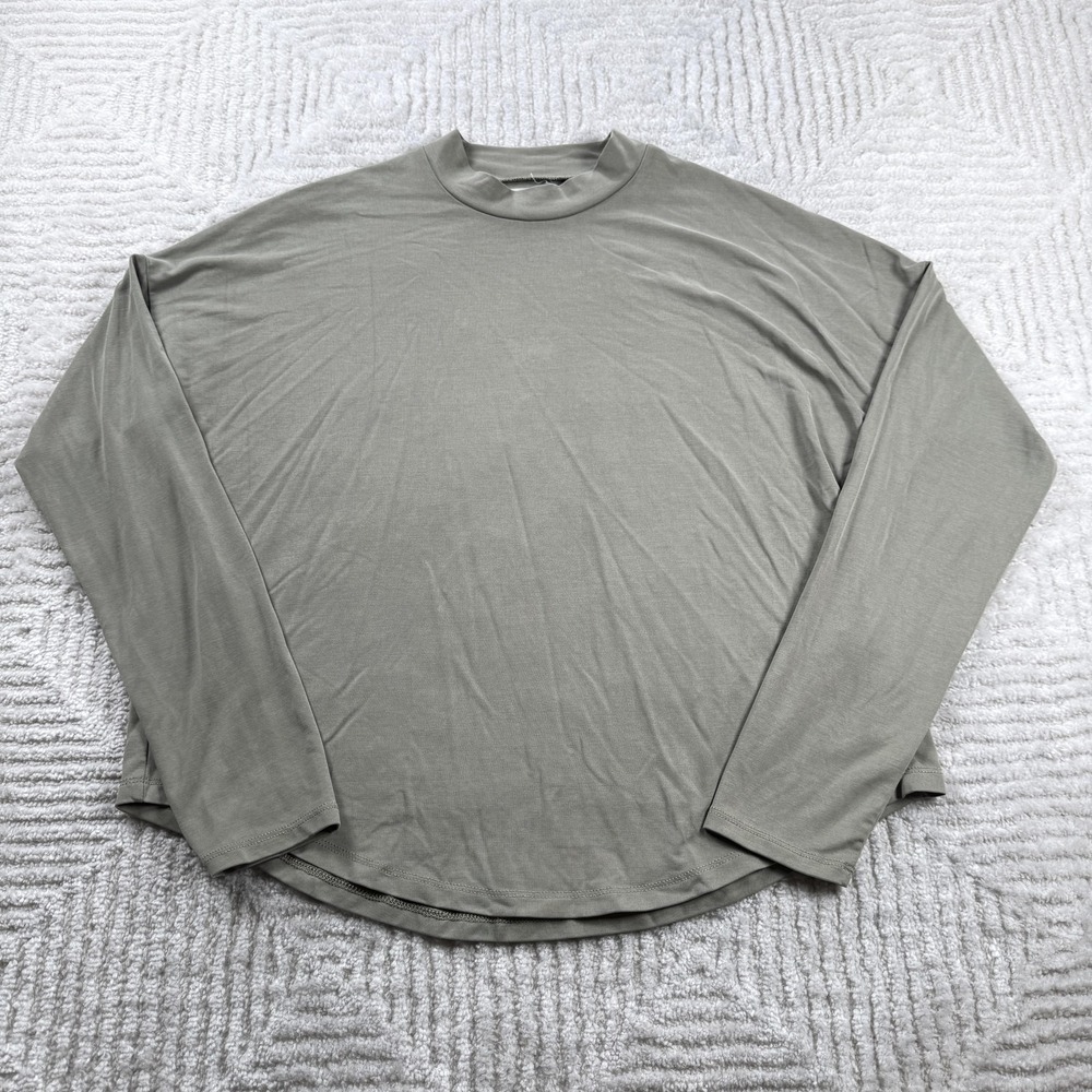 Madewell Shirt Womens S Mock Neck Long Sleeve Minimalist Old Money Layer Casule - Picture 1 of 10